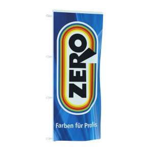 ZERO Fahne mit Hohllegersaum